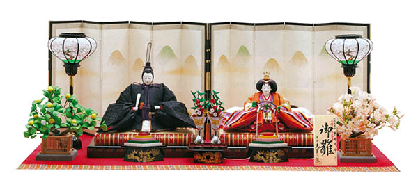 平安弌峰作 衣裳着 親王飾り 正絹 京九番親王 久月監製 【D-33】