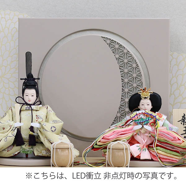 久月　 雛人形　久月 衣裳着 LED衝立 親王飾り　詳細画像