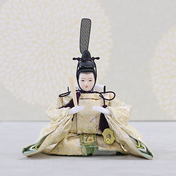 久月　 雛人形　久月 衣裳着 小芥子 親王 木目 収納飾り　詳細画像