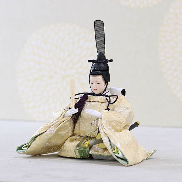 久月　 雛人形　久月 衣裳着 小芥子 親王 木目 収納飾り　詳細画像
