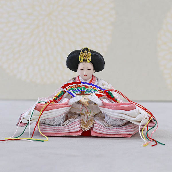 久月　 雛人形　久月 衣裳着 小芥子 親王 木目 収納飾り　詳細画像