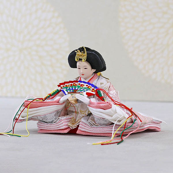 久月　 雛人形　久月 衣裳着 小芥子 親王 木目 収納飾り　詳細画像