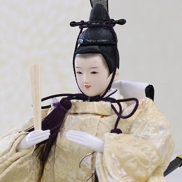 久月　 雛人形　久月 衣裳着 小芥子 親王 木目 収納飾り　詳細画像