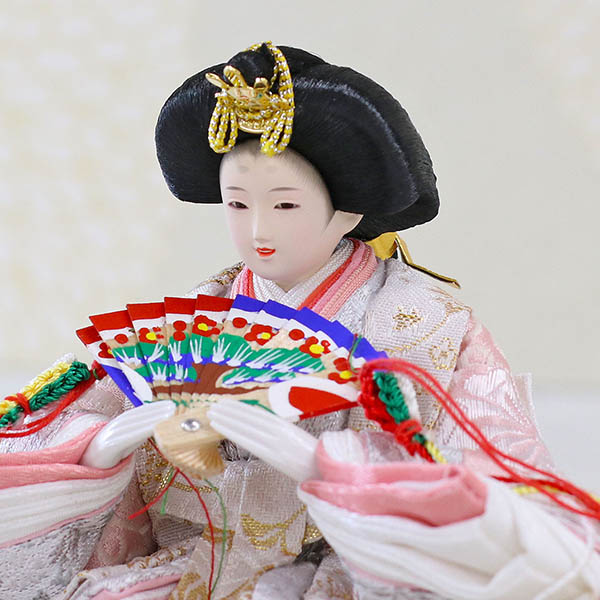 久月　 雛人形　久月 衣裳着 小芥子 親王 木目 収納飾り　詳細画像