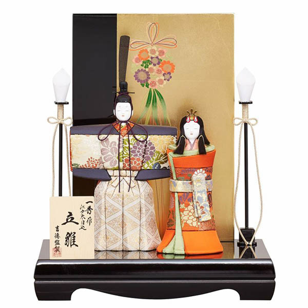 一秀作 木目込 親王飾り 立雛 【169T63362】