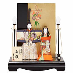 雛人形: 一秀作 木目込 親王飾り 立雛 【169T63362】