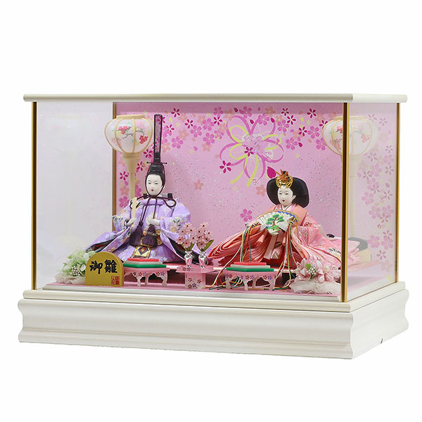 フジキ　 雛人形　衣裳着 御雛 小三五親王 ガラスケース飾り　詳細画像