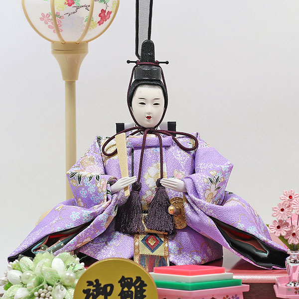 フジキ　 雛人形　衣裳着 御雛 小三五親王 ガラスケース飾り　詳細画像