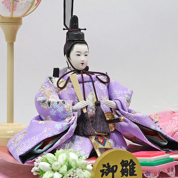 フジキ　 雛人形　衣裳着 御雛 小三五親王 ガラスケース飾り　詳細画像