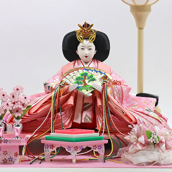 フジキ　 雛人形　衣裳着 御雛 小三五親王 ガラスケース飾り　詳細画像