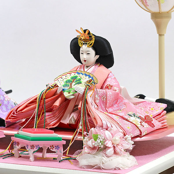 フジキ　 雛人形　衣裳着 御雛 小三五親王 ガラスケース飾り　詳細画像