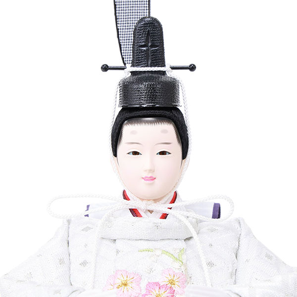 フジキ　 雛人形　紙音 衣裳着 三曲輪桜刺繍屏風 収納箱飾り　詳細画像