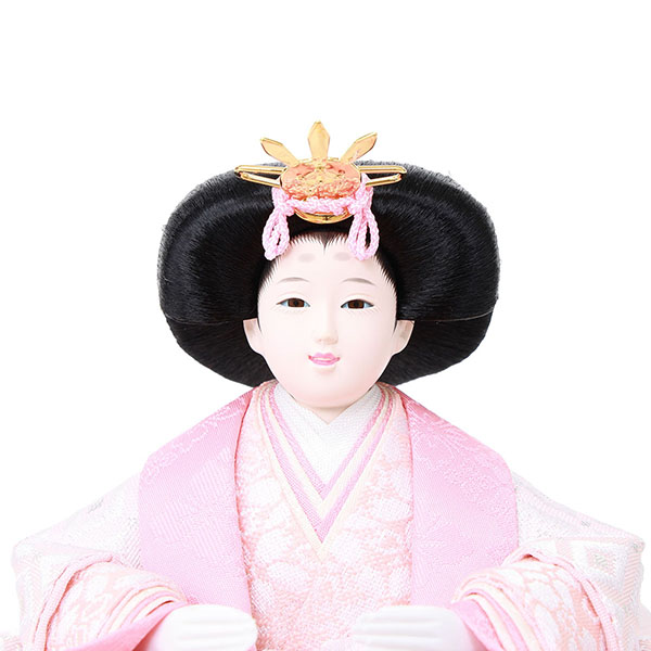 フジキ　 雛人形　紙音 衣裳着 三曲輪桜刺繍屏風 収納箱飾り　詳細画像