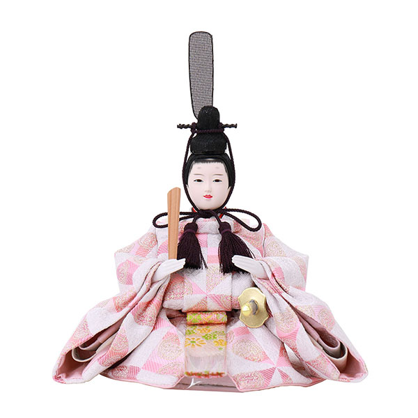 フジキ　 雛人形　紙音 衣裳着 柳親王 檜 八重桜刺繍屏風 収納箱飾り　詳細画像