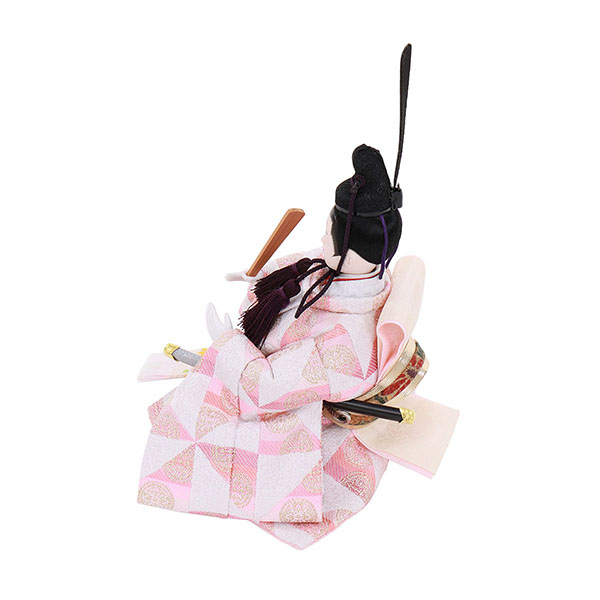 フジキ　 雛人形　紙音 衣裳着 柳親王 檜 八重桜刺繍屏風 収納箱飾り　詳細画像