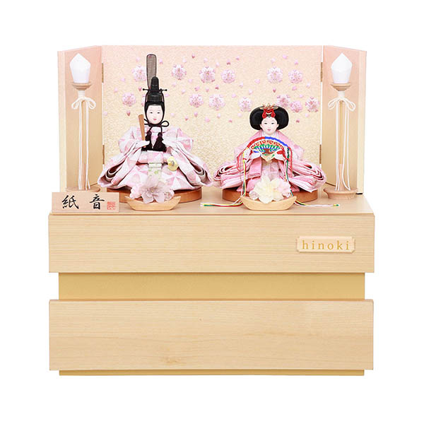 紙音 衣裳着 柳親王 檜 八重桜刺繍屏風 収納箱飾り