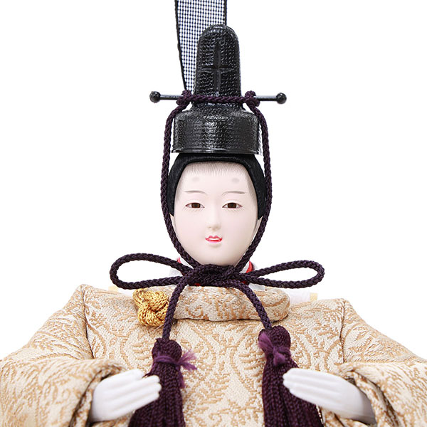 フジキ　 雛人形　紙音 衣裳着 柳親王 二曲麻の葉屏風 花梨 収納箱飾り　詳細画像