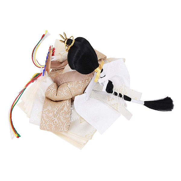 フジキ　 雛人形　紙音 衣裳着 柳親王 二曲麻の葉屏風 花梨 収納箱飾り　詳細画像