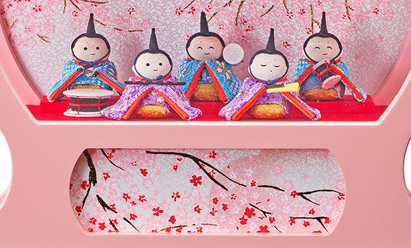 雛人形 藤翁 舞あそび 桃 わらべ十人飾り 手鏡型 アクリルケース オルゴール付き 詳細画像 藤翁 雛人形 舞あそび 桃 わらべ十人飾り 手鏡型 アクリルケース オルゴール付き 詳細画像