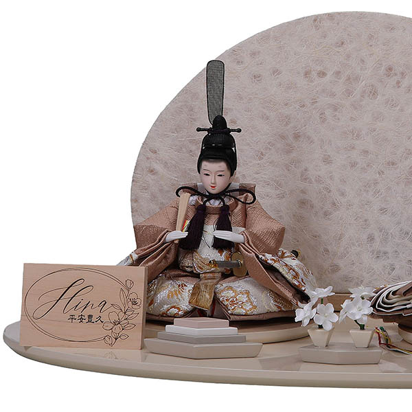 雛人形 平安豊久 なぎさ 芥子親王 平飾り 繭飾 LED灯付衝立 詳細画像 平安豊久 雛人形 なぎさ 芥子親王 平飾り 繭飾 LED灯付衝立 詳細画像