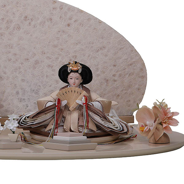 雛人形 平安豊久 なぎさ 芥子親王 平飾り 繭飾 LED灯付衝立 詳細画像 平安豊久 雛人形 なぎさ 芥子親王 平飾り 繭飾 LED灯付衝立 詳細画像