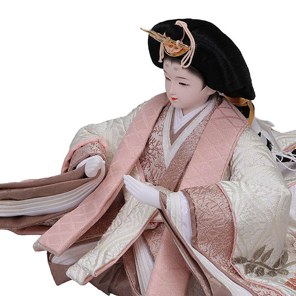 雛人形 平安豊久 ゆな 芥子親王 平飾り 神代調ウォルナット 櫛引屏風 詳細画像 平安豊久 雛人形 ゆな 芥子親王 平飾り 神代調ウォルナット 櫛引屏風 詳細画像