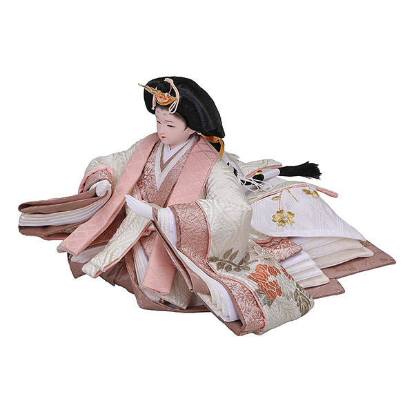 平安豊久　 雛人形　ゆな 芥子親王 収納飾り 神代調ウォルナット 櫛引屏風 LED灯付収納箱　詳細画像