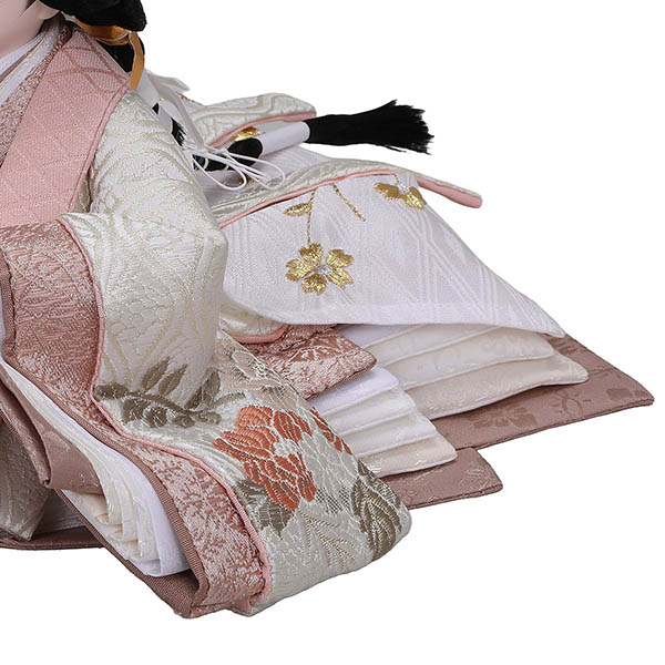 平安豊久　 雛人形　ゆな 芥子親王 収納飾り 神代調ウォルナット 櫛引屏風 LED灯付収納箱　詳細画像