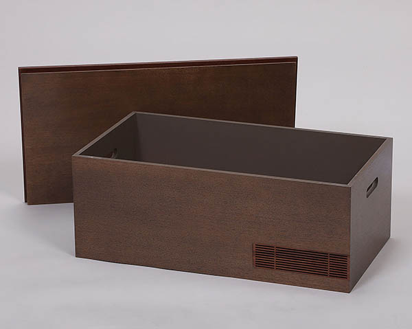 平安豊久　 雛人形　ゆな 芥子親王 収納飾り 神代調ウォルナット 櫛引屏風 LED灯付収納箱　詳細画像