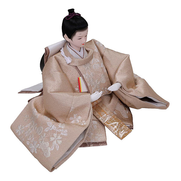 平安豊久　 雛人形　ことは 芥子親王 平飾り LED灯付 泥金紅白南天衝立　詳細画像