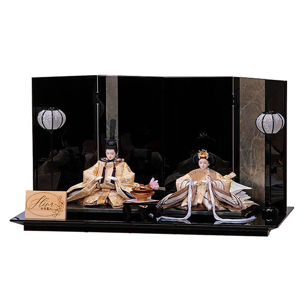 しほ 芥子親王 平飾り 四曲屏風