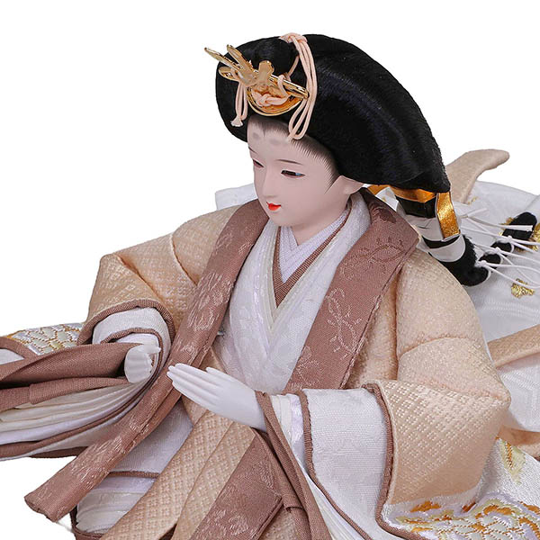 平安豊久　 雛人形　えま 小芥子親王 収納飾り 白木 麻の葉LED灯付収納箱　詳細画像