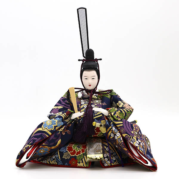 久月　 雛人形　衣裳着 毛せん 小十番親王 小三五官女 五人飾り 三段飾り　詳細画像