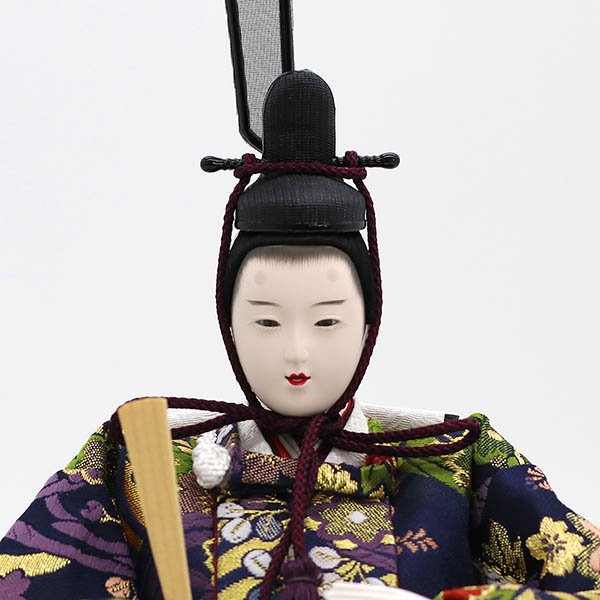 久月　 雛人形　衣裳着 毛せん 小十番親王 小三五官女 五人飾り 三段飾り　詳細画像