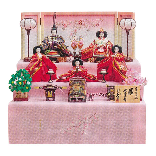 衣裳着 毛せん 小十番親王 小三五官女 五人飾り 三段飾り 【D-56】