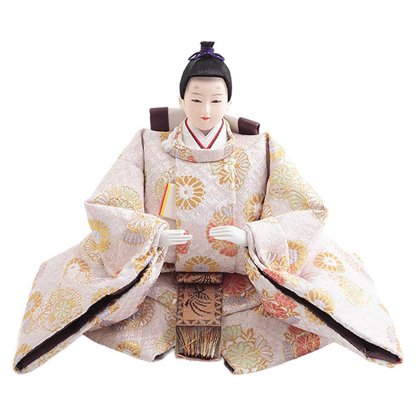 久月　 雛人形　衣裳着 小三五親王 小芥子官女 五人飾り 収納三段飾り　詳細画像