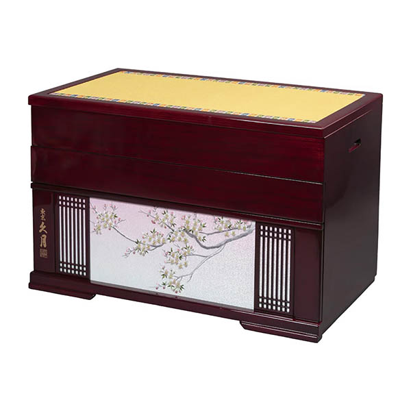 久月　 雛人形　皇雅雛 西陣織金襴 衣裳着 三五親王 芥子官女 五人飾り 収納三段飾り 引き出し式収納箱　詳細画像