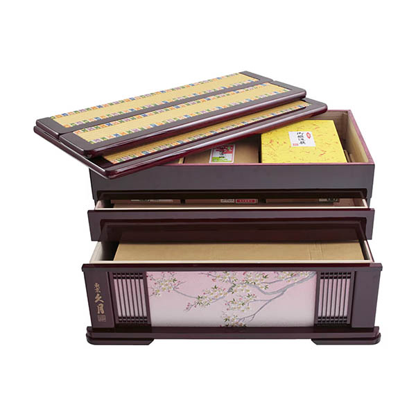 久月　 雛人形　皇雅雛 西陣織金襴 衣裳着 三五親王 芥子官女 五人飾り 収納三段飾り 引き出し式収納箱　詳細画像