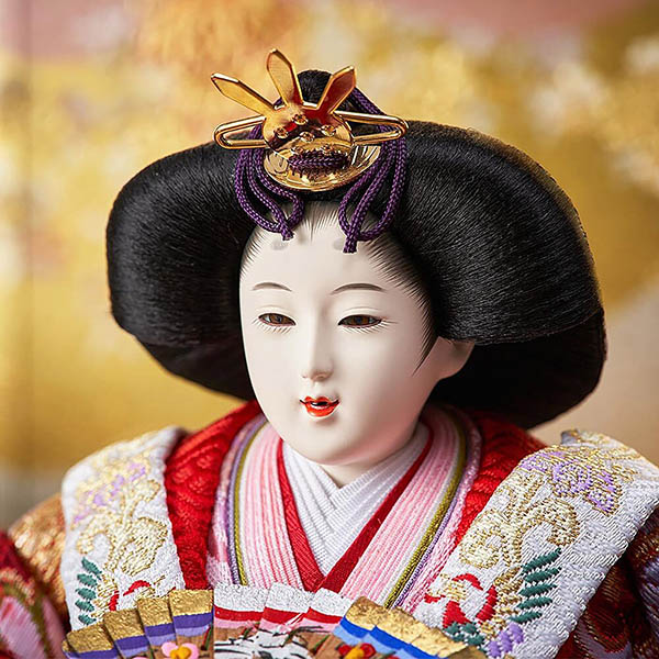 久月　 雛人形　西陣織金襴 衣裳着 三五親王 収納親王飾り　詳細画像