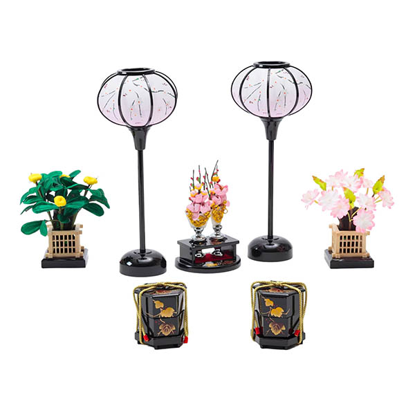 久月　 雛人形　西陣織金襴 衣裳着 三五親王 収納親王飾り　詳細画像