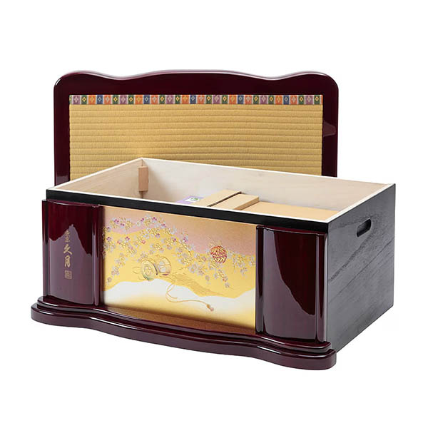 久月　 雛人形　西陣織金襴 衣裳着 三五親王 収納親王飾り　詳細画像