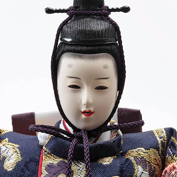 久月　 雛人形　西陣織金襴 衣裳着 三五親王 収納親王飾り　詳細画像