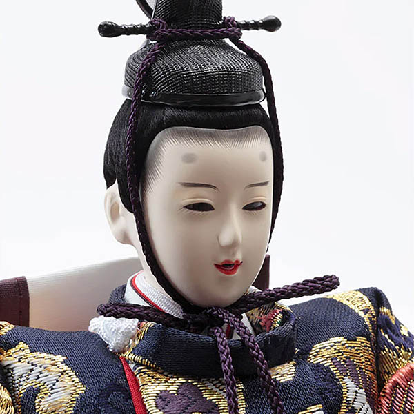 久月　 雛人形　西陣織金襴 衣裳着 三五親王 収納親王飾り　詳細画像