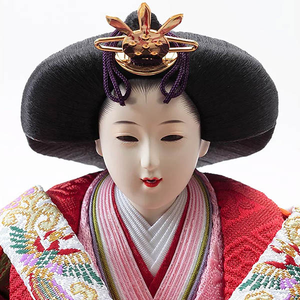 久月　 雛人形　西陣織金襴 衣裳着 三五親王 収納親王飾り　詳細画像