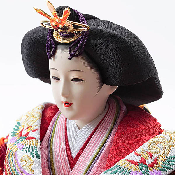 久月　 雛人形　西陣織金襴 衣裳着 三五親王 収納親王飾り　詳細画像