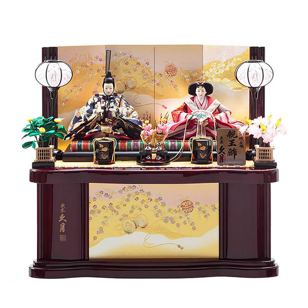 西陣織金襴 衣裳着 三五親王 収納親王飾り 【D-19/4HR-S51-Z】