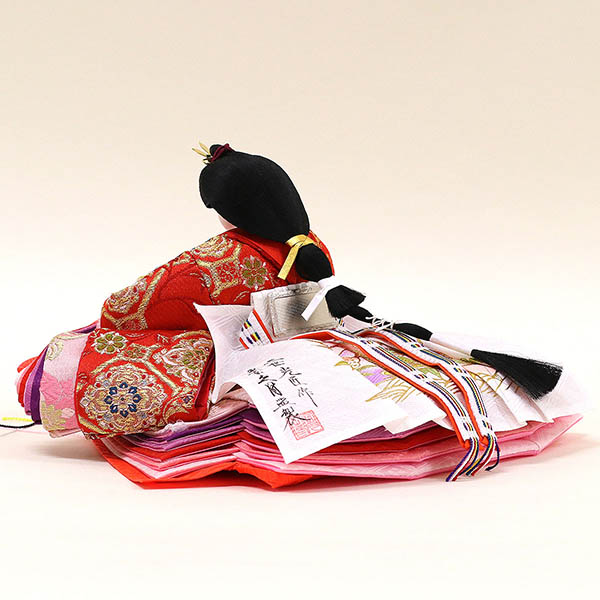 久月　 雛人形　二世光匠作 西陣織金襴 衣裳着 京十一番親王 収納飾り 久月監製　詳細画像