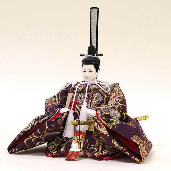 久月　 雛人形　二世光匠作 西陣織金襴 衣裳着 京十一番親王 収納飾り 久月監製　詳細画像