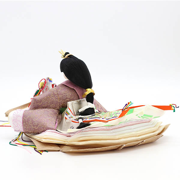 久月　 雛人形　二世光匠作 正絹 衣裳着 京十二番親王 平飾り 白木 木目 久月監製　詳細画像