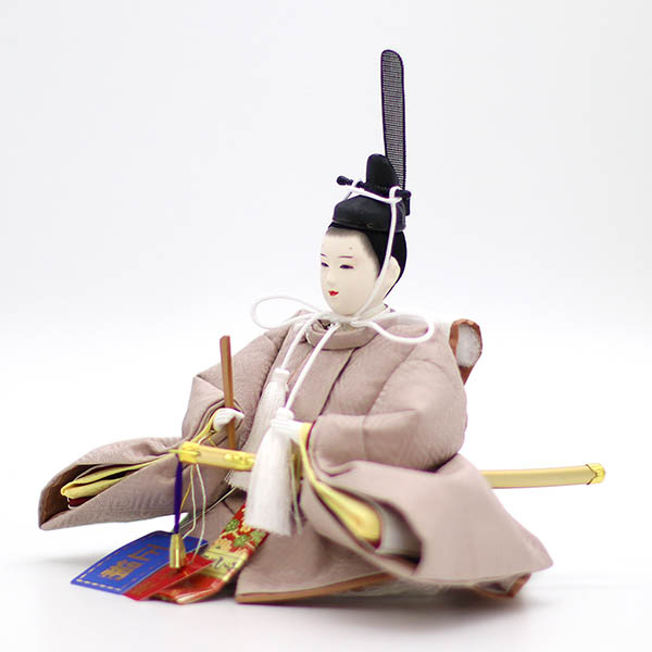 久月　 雛人形　二世光匠作 正絹 衣裳着 京十二番親王 平飾り 白木 木目 久月監製　詳細画像